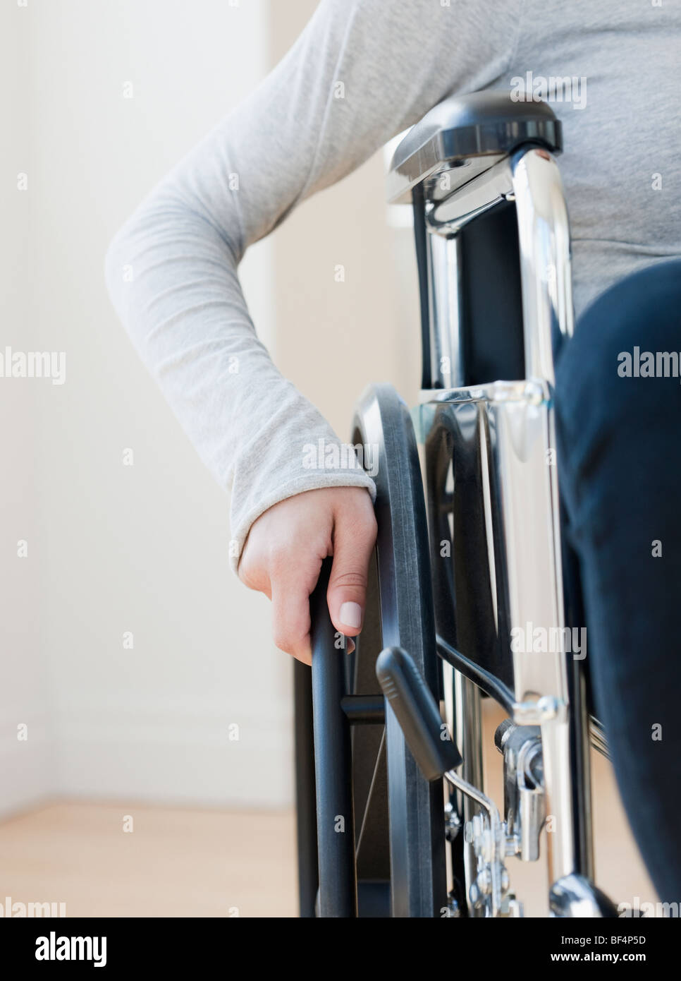 Woman in wheelchair Stock Photo