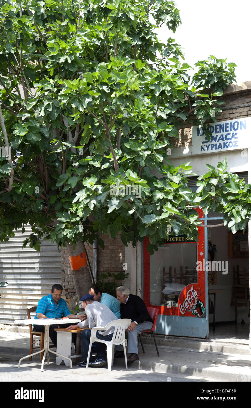 Bar with customers playing games in South Nicosia Cyprus Stock Photo