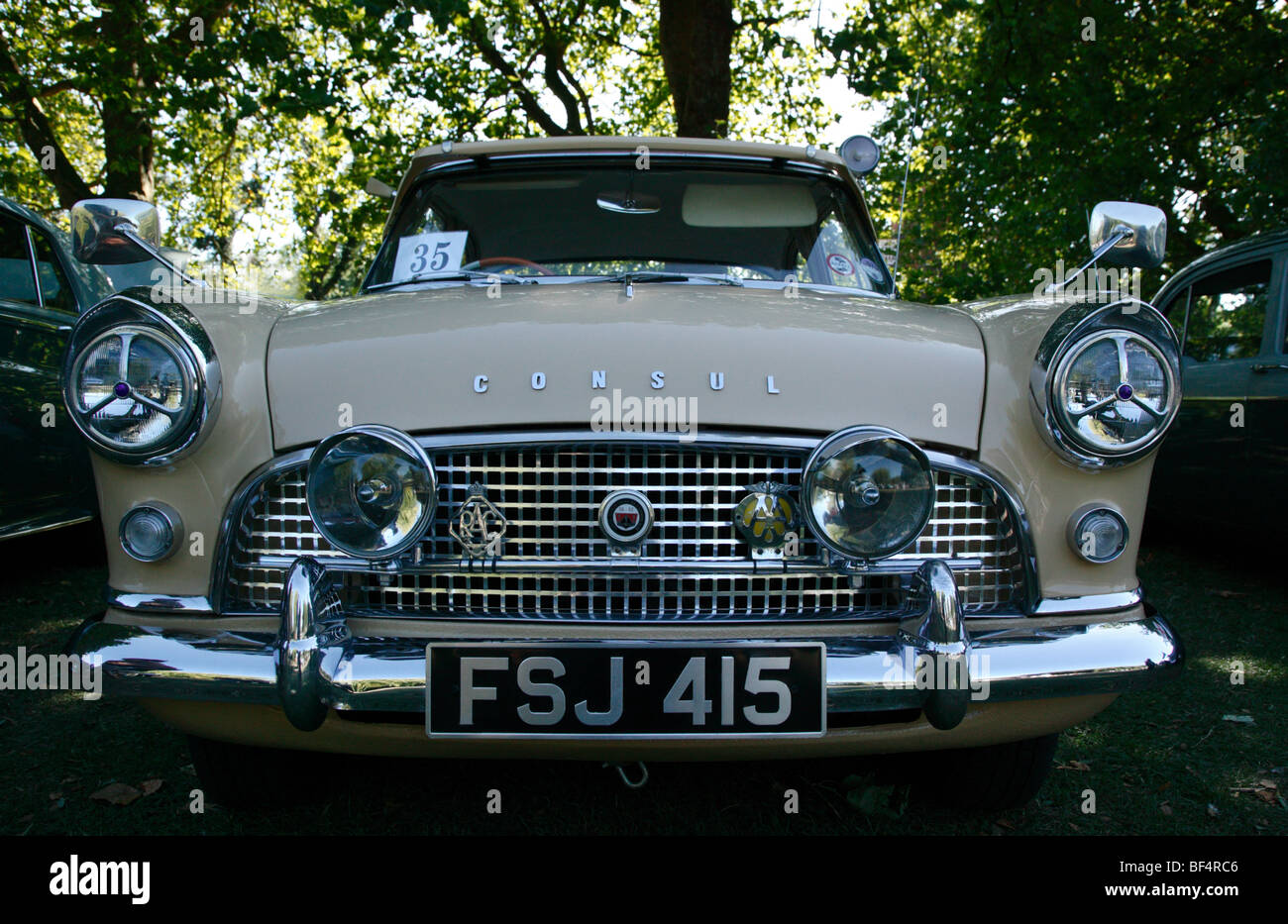 Ford Consul on show at the Sandwich Classic Car Rally  2009 Stock Photo