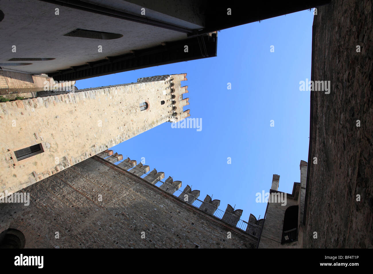 Scaliger Castle, Sirmione on Lake Garda, Italy, Europe Stock Photo