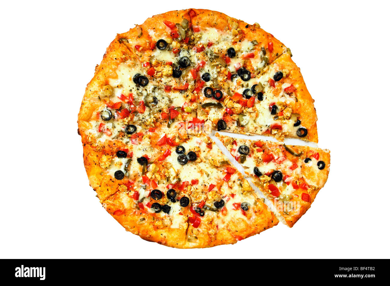 Top view of a tasty pizza Stock Photo