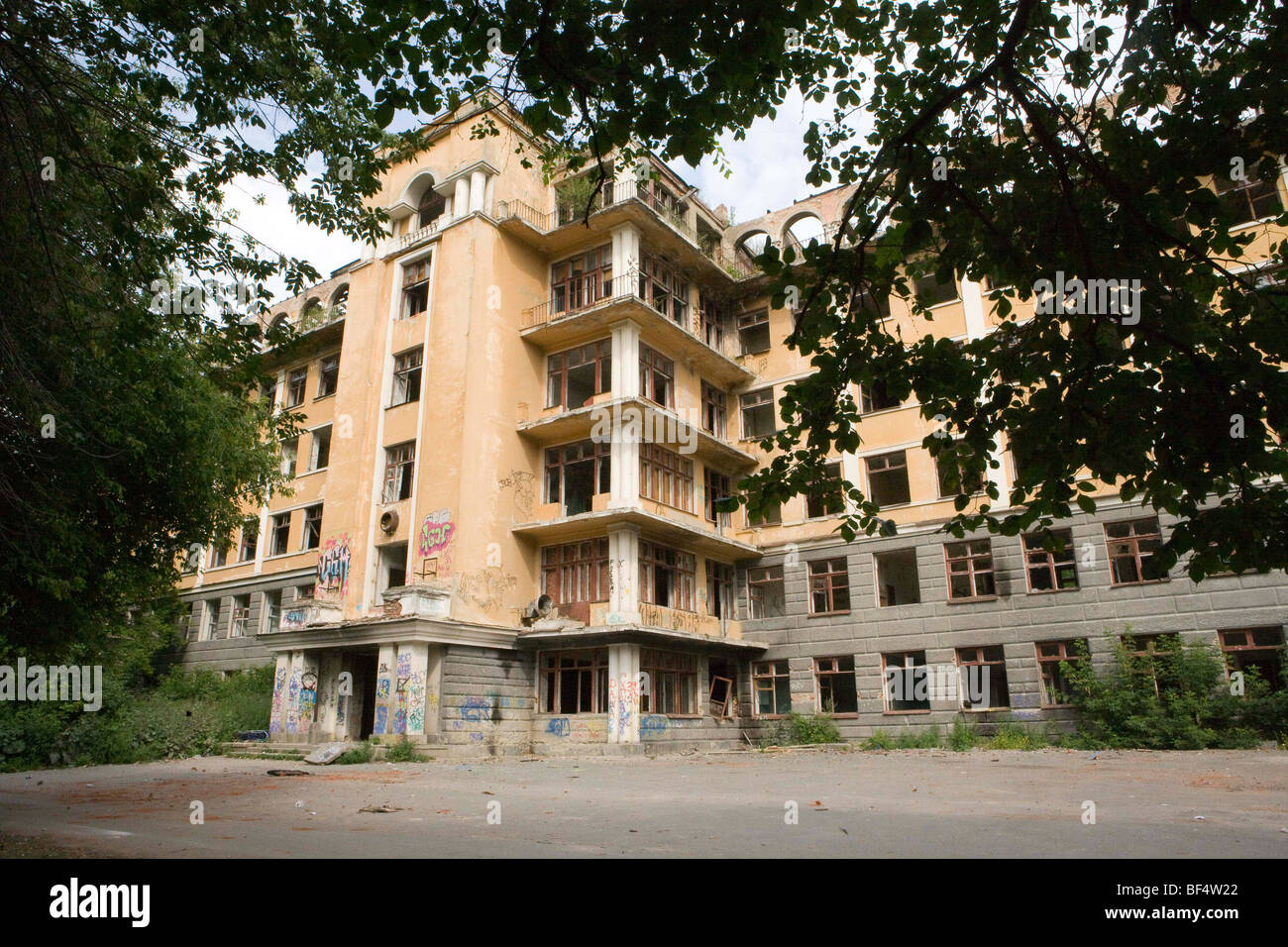 an abandoned hospital in ekaterinberg russia Stock Photo