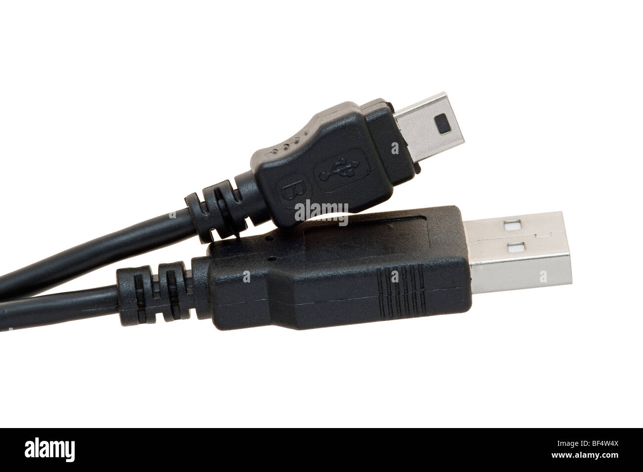 USB plugin cable - macro on white background Stock Photo - Alamy