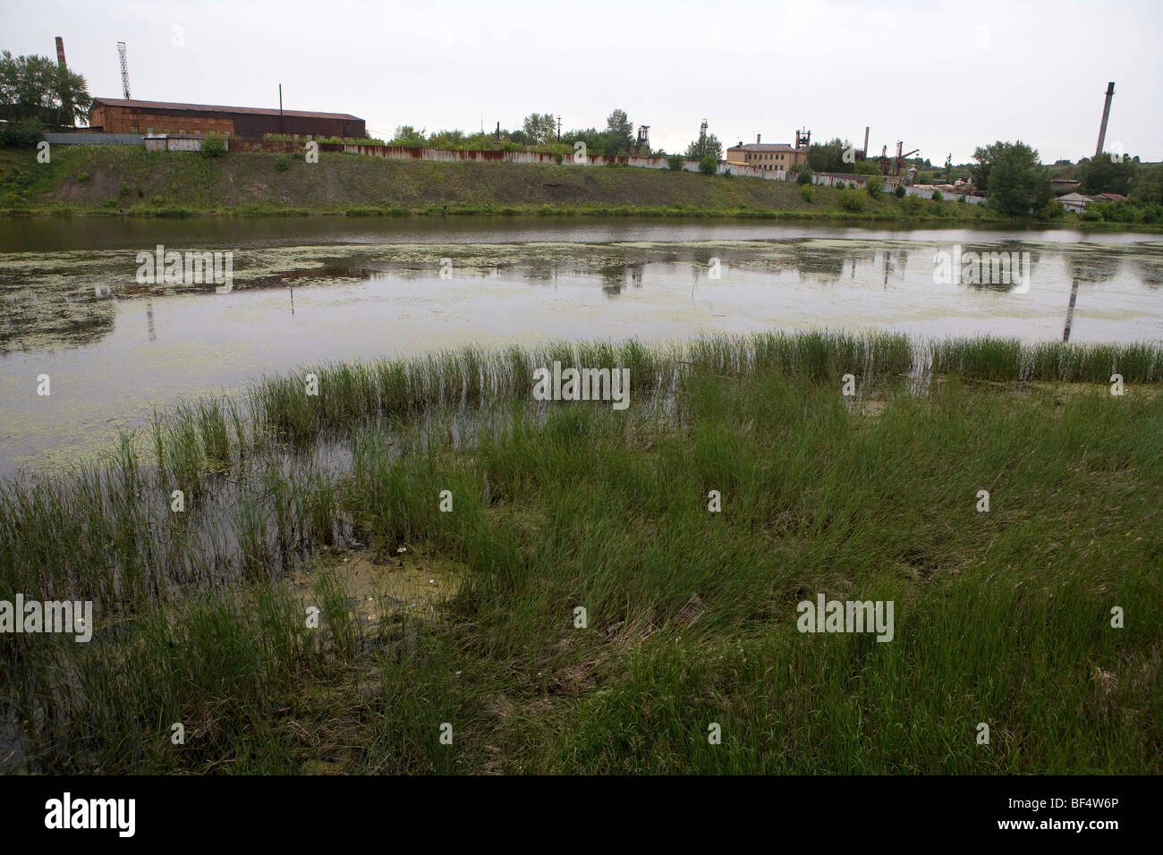 a polluted river in the urals Stock Photo