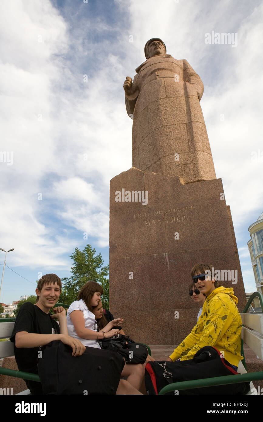 soviet statue ekaterinburg Stock Photo