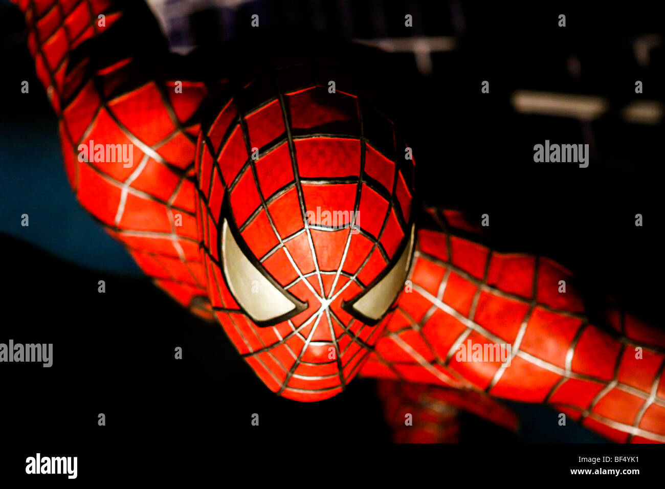 Wax figure of Spiderman at Madame Tussauds in Las Vegas, Nevada, USA Stock Photo