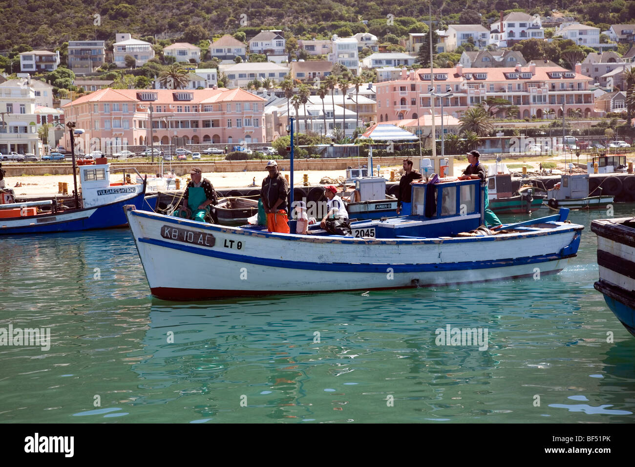 Fishing Boat in Kalk Bay Harbour - Cape Town Stock Photo