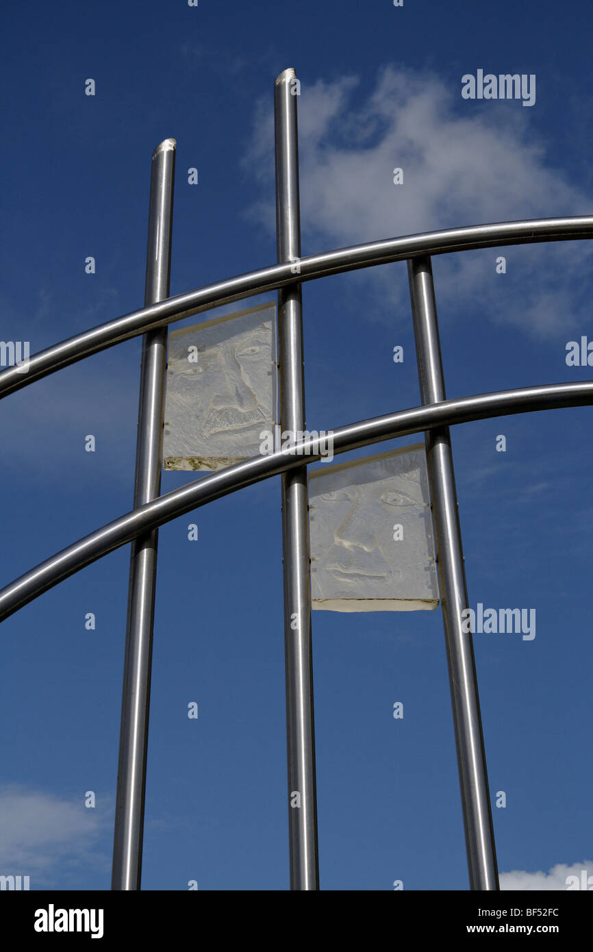 Public art on LLoyd Avenue in Cardiff Wales Stock Photo Alamy