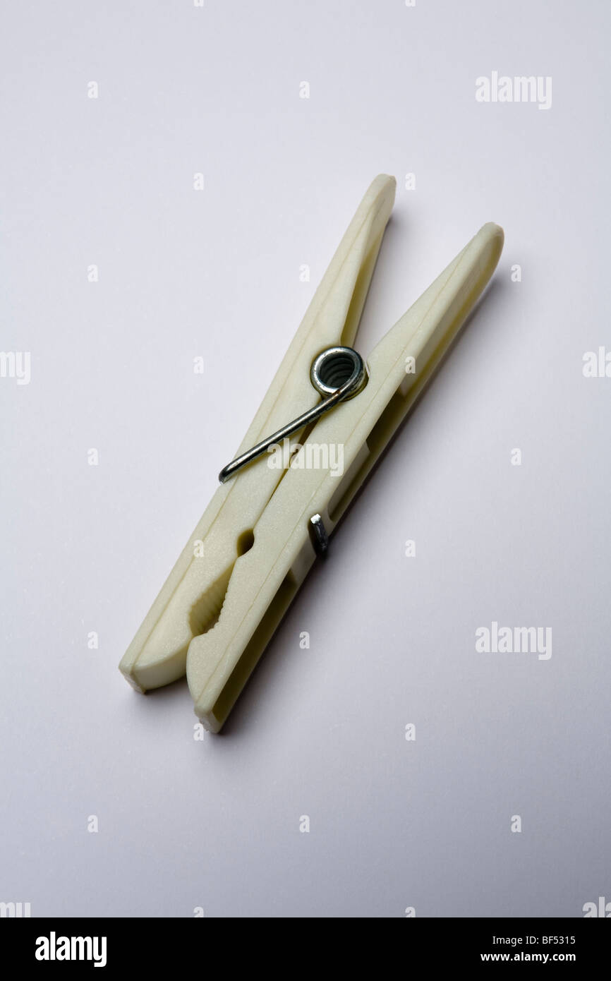 clothes peg on white background Stock Photo Alamy