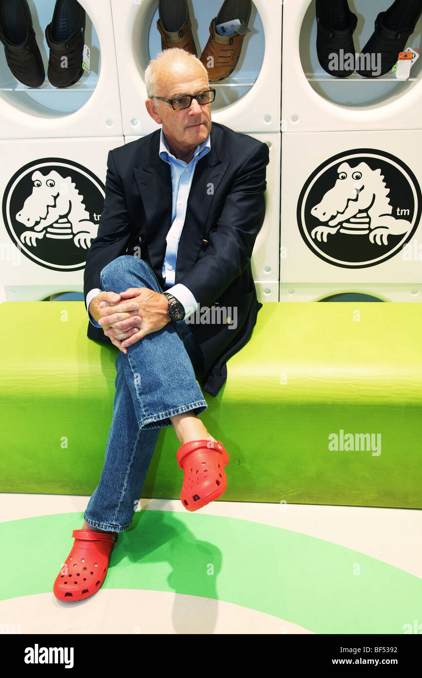 Crocs CEO John Duerden at Crocs out-let in Westfield shopping centre in  London Stock Photo - Alamy