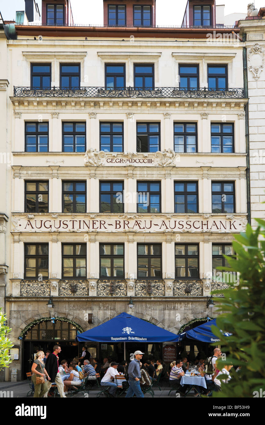 Augustiner Braeu restaurant in Munich, Bavaria, Germany, Europe Stock Photo