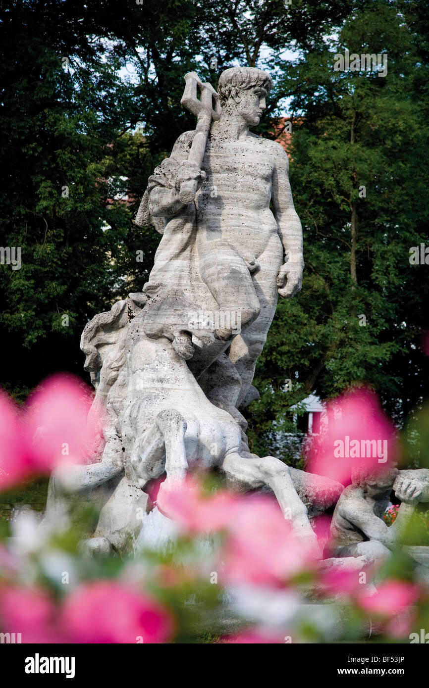 Statue Alter Botanischer Garten Old Botanical Garden In Munich