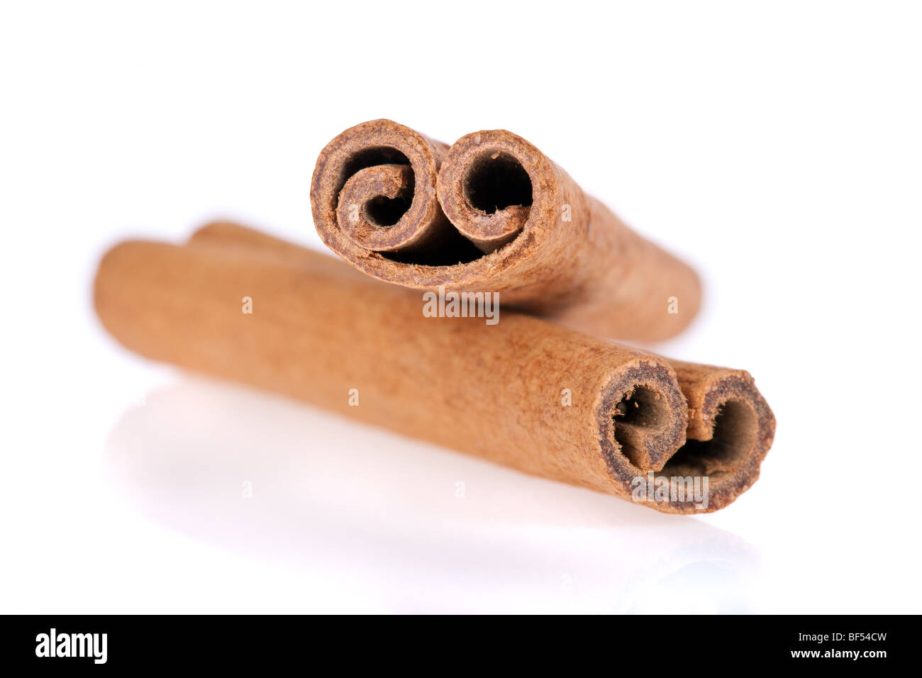 Cinnamon sticks isolated on a white background Stock Photo
