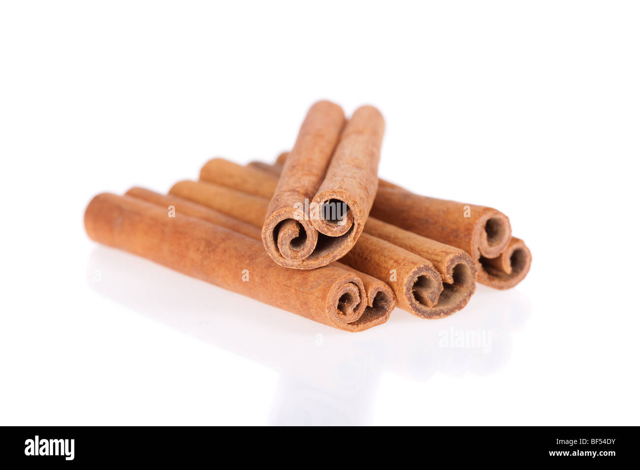 Cinnamon sticks isolated on a white background Stock Photo
