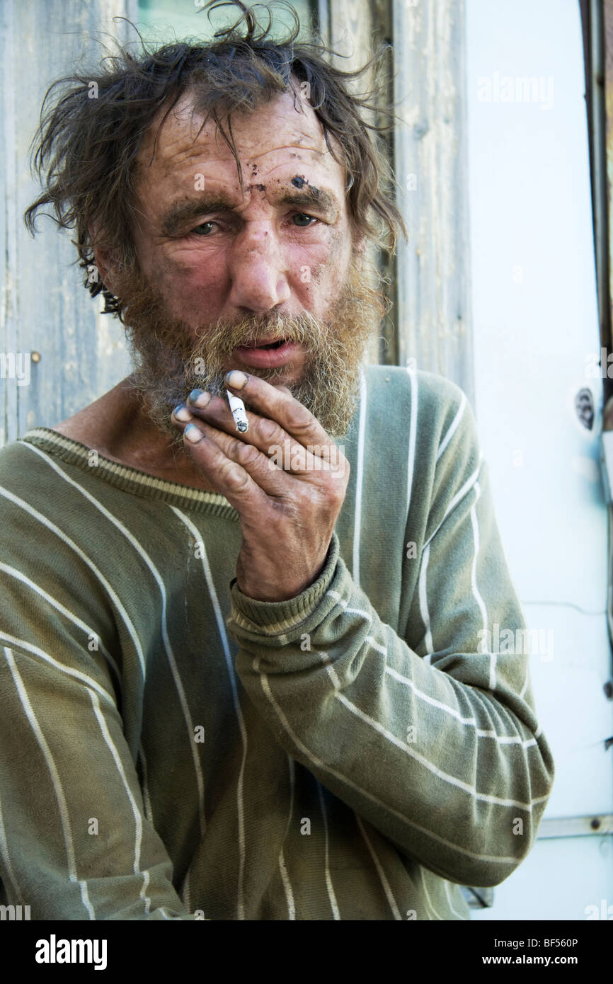 Homeless beggar. Stock Photo