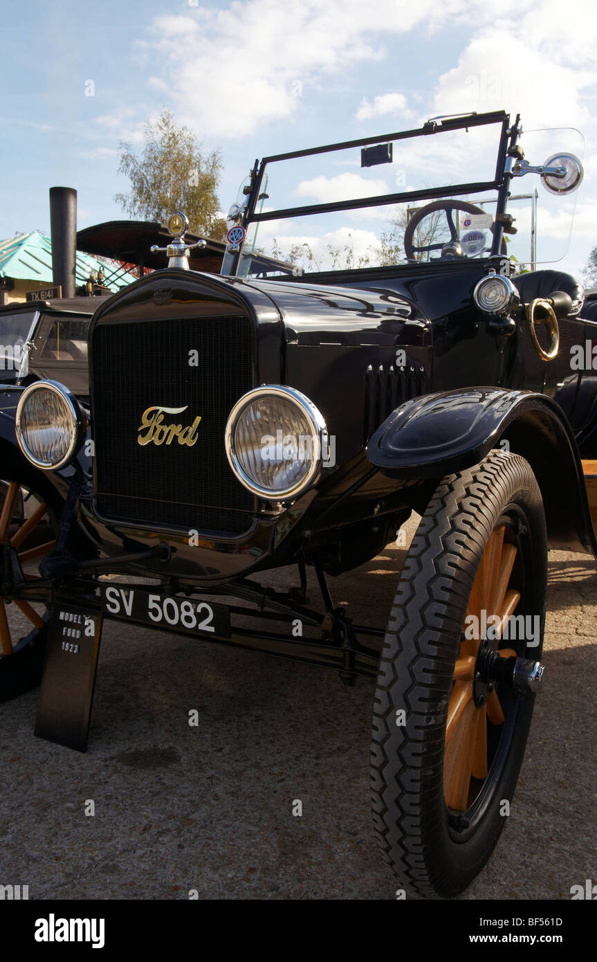 1923 Model T Ford - a classic vehicle in immaculate condition displayed at a car show in Hampshire, England. Stock Photo