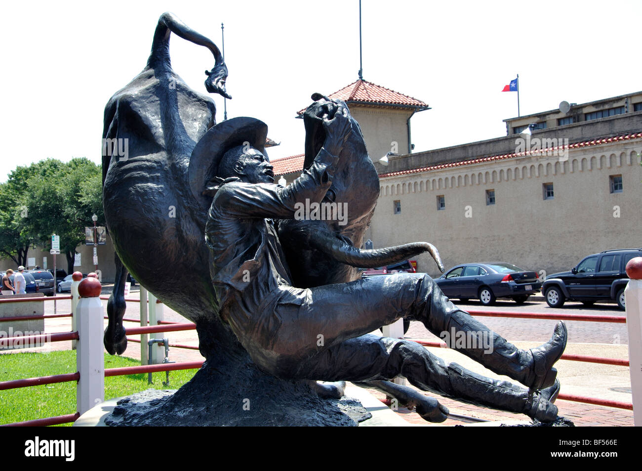Statue cowboy stockyards fort worth hires stock photography and images