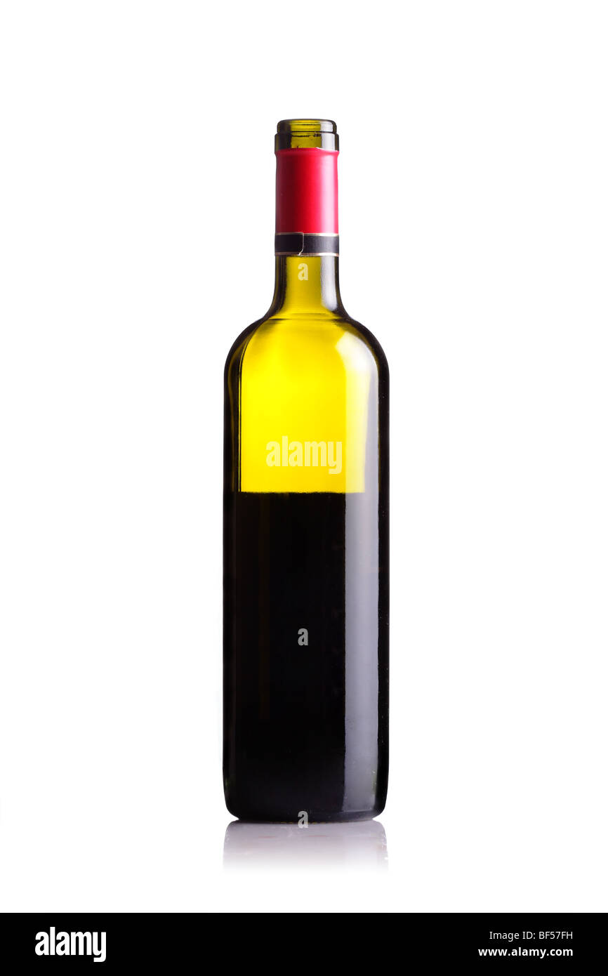 isolated red wine bottle on white background Stock Photo Alamy