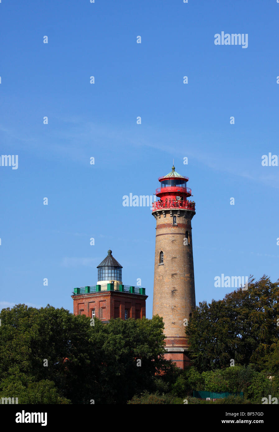 Lighthouses at Cape Arkona, Ruegen island, Mecklenburg-Western Pomerania, Germany, Europe Stock Photo