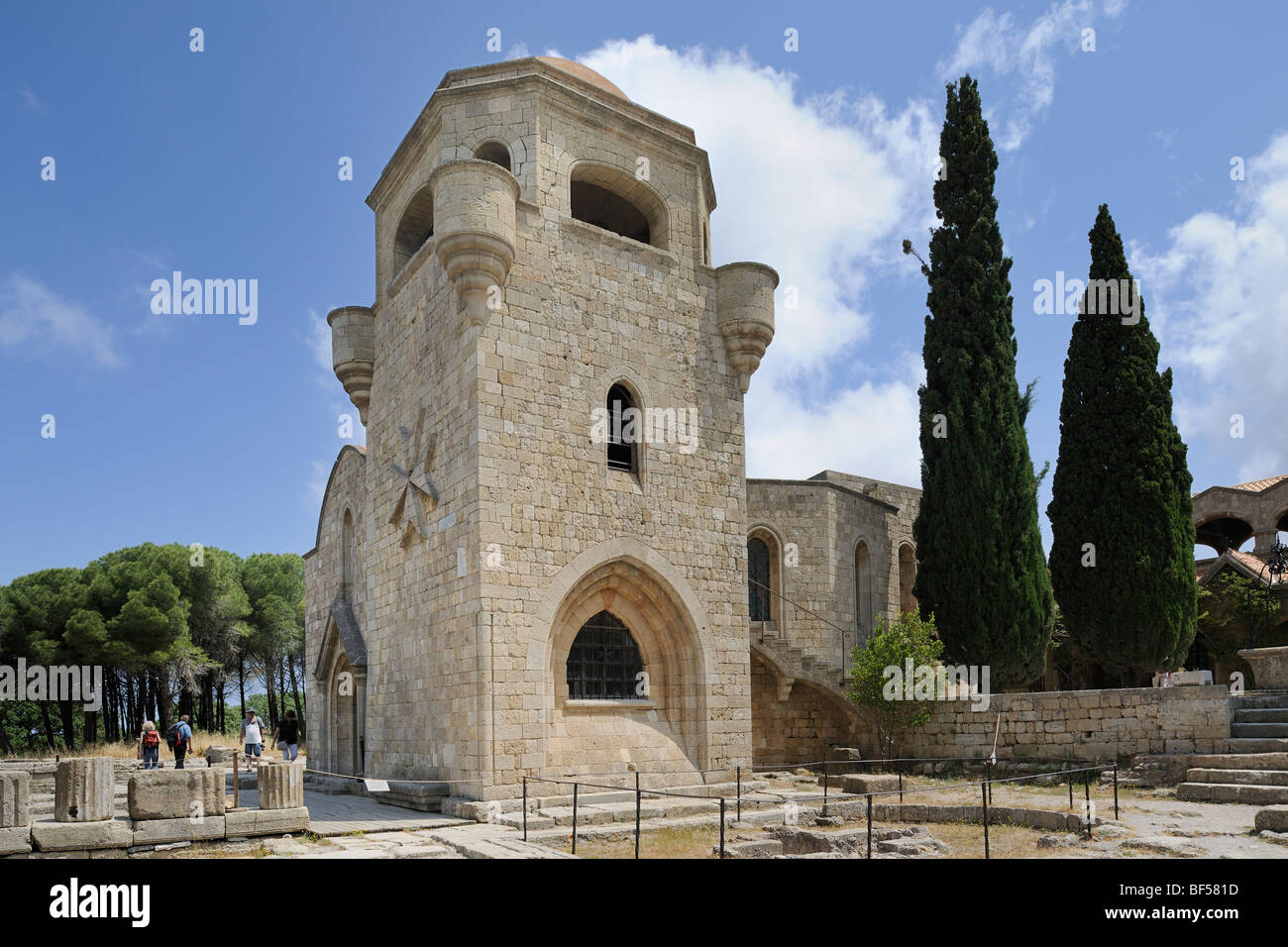Knight's Church, reconstruction by Italians, Filérimos, Rhodes, Greece, Europe Stock Photo