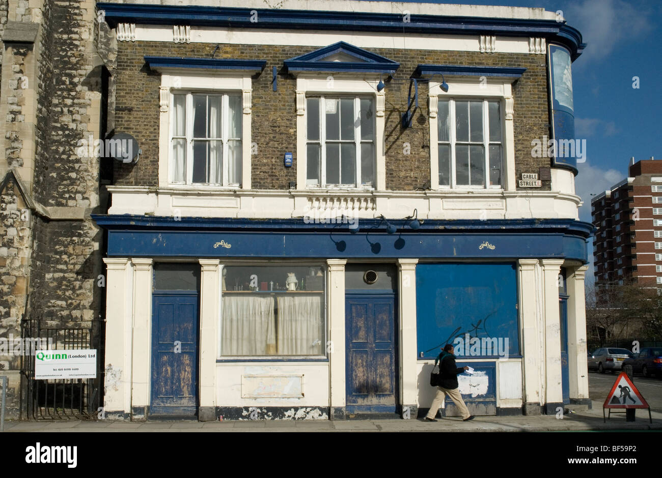 Run-down district in the East End of London, England Stock Photo