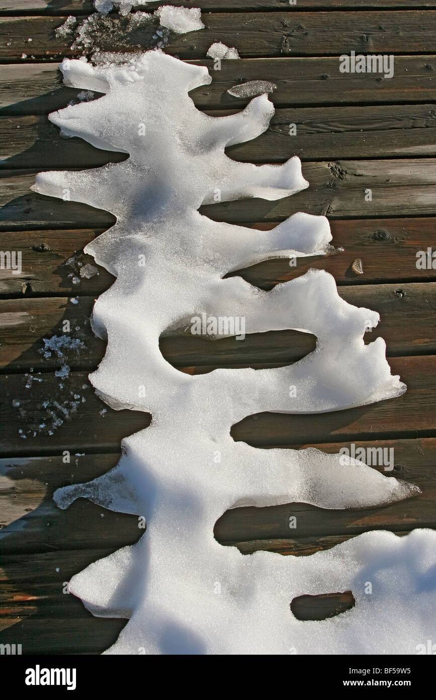 Melting ice on boardwalk, Yellowstone NP Stock Photo Alamy