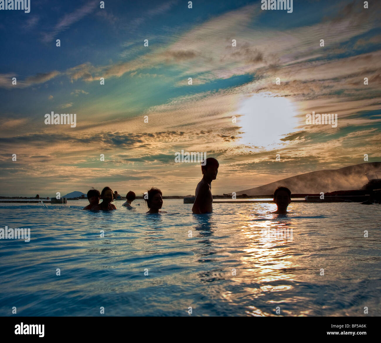 Myvatn Nature Baths, (Geothermal Hot Springs) Myvatn, Iceland Stock