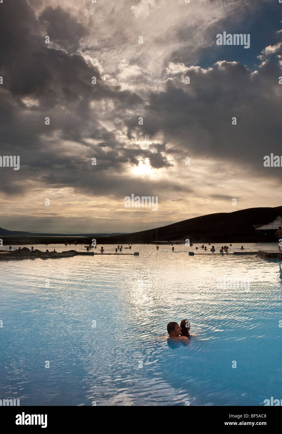 Myvatn Nature Baths, (Geothermal Hot Springs) Myvatn, Iceland Stock