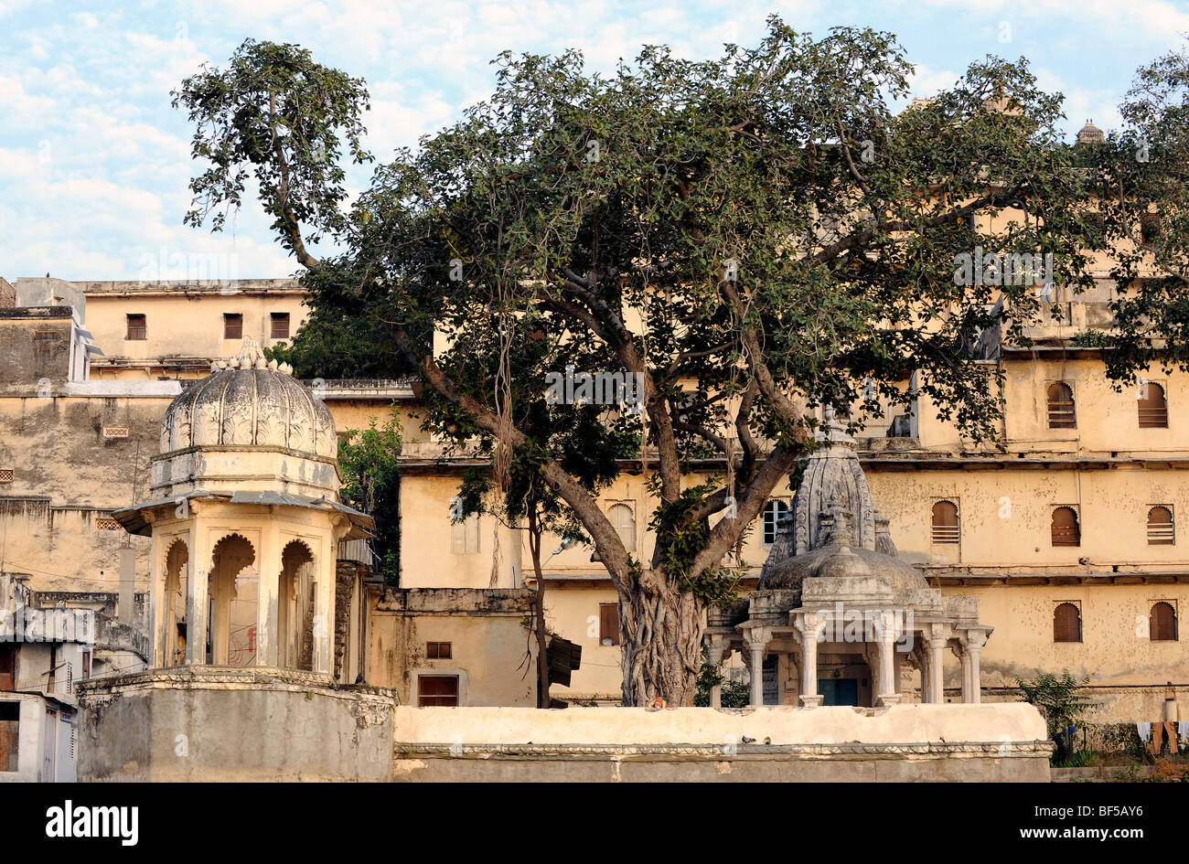 City Palace on Lake Pichola, detail, Udaipur, Rajasthan, North India, India, South Asia, Asia Stock Photo