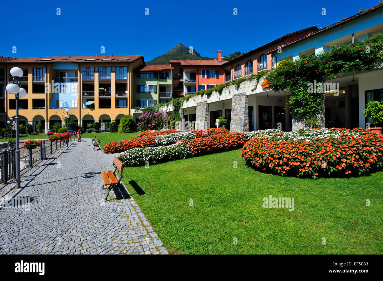 Hapimag Hotel, Lago Maggiore lake, Cannero Riviera, Piedmont, Italy, Europe Stock Photo