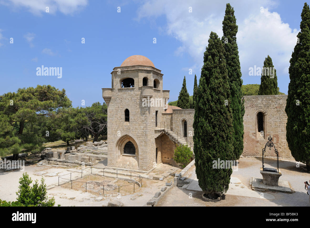 Knight's Church, reconstruction by Italians, Filérimos, Rhodes, Greece, Europe Stock Photo