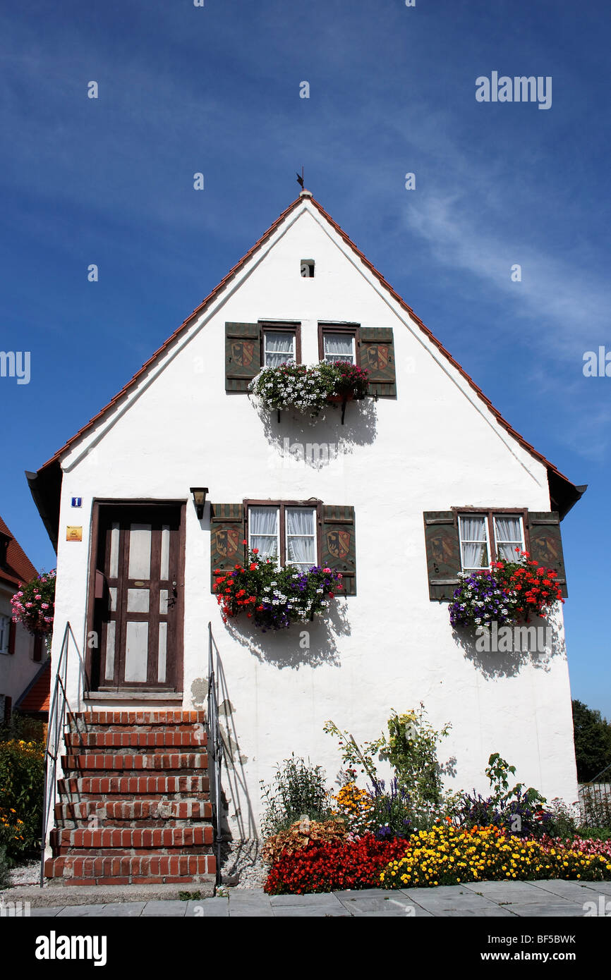 House in Kaufbeuren, Bavaria, Germany, Europe Stock Photo