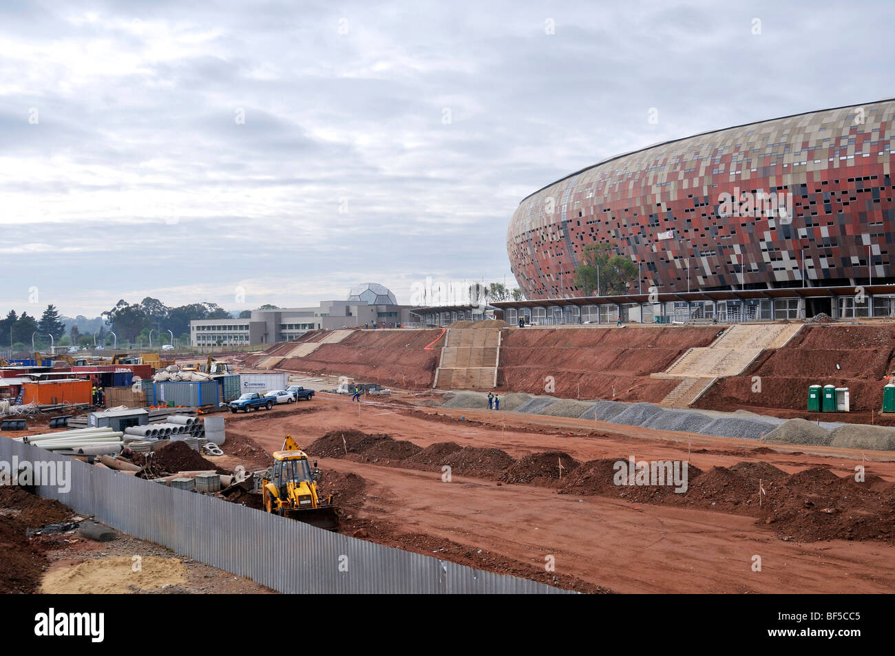 FIFA World Cup 2010, construction site of the Soccer City Stadium in