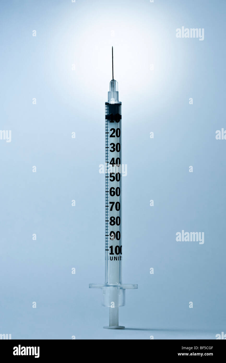 Syringe and hypodermic heedle needles Stock Photo