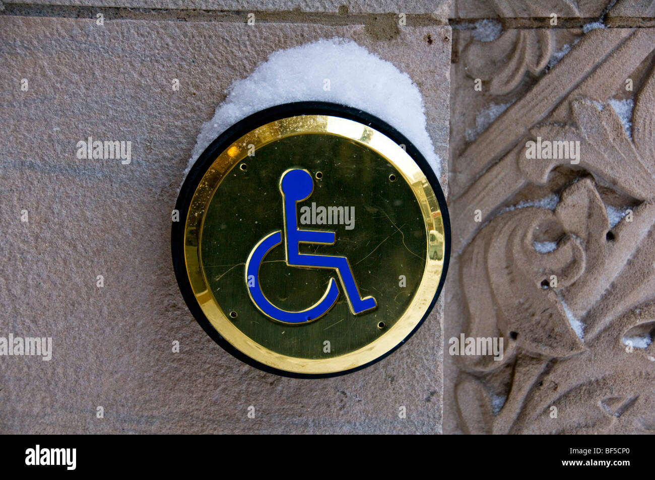 Knob for handicapped access Stock Photo