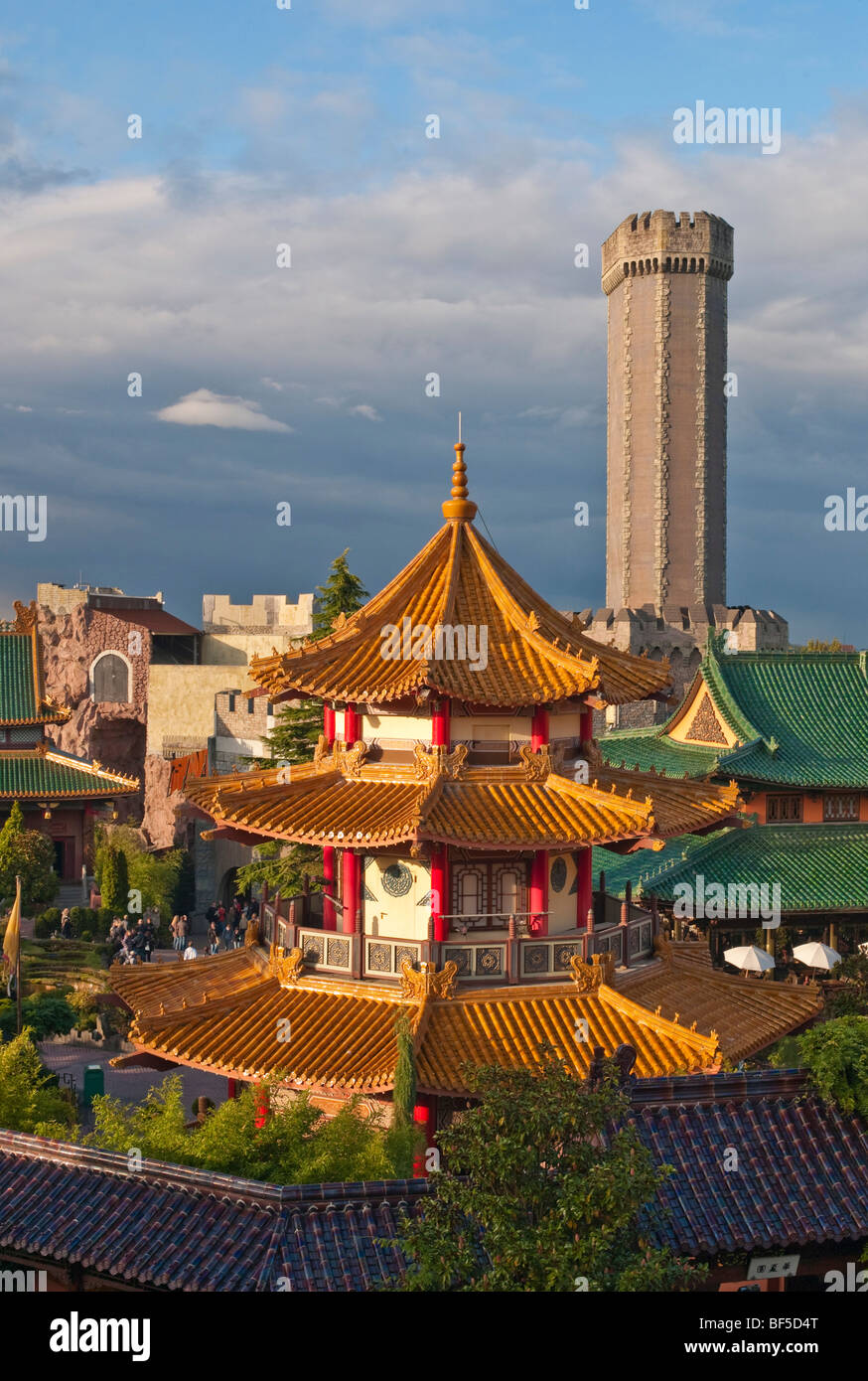 Phantasialand, theme park Chinatown with the attraction MYSTERY Stock