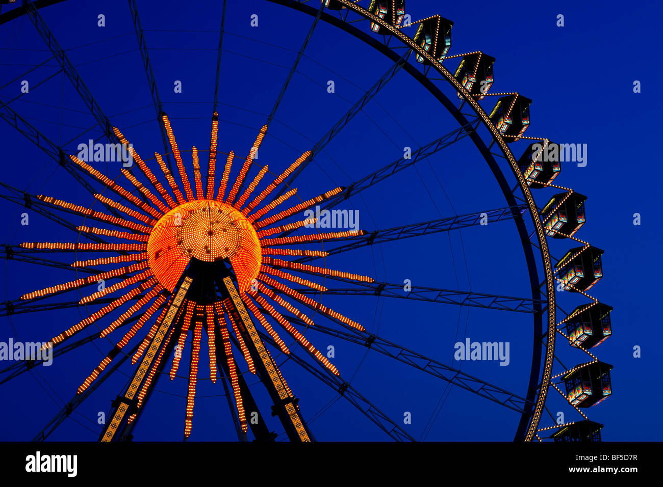 Ferris wheel at Oktoberfest, Munich, Bavaria, Germany, Europe Stock