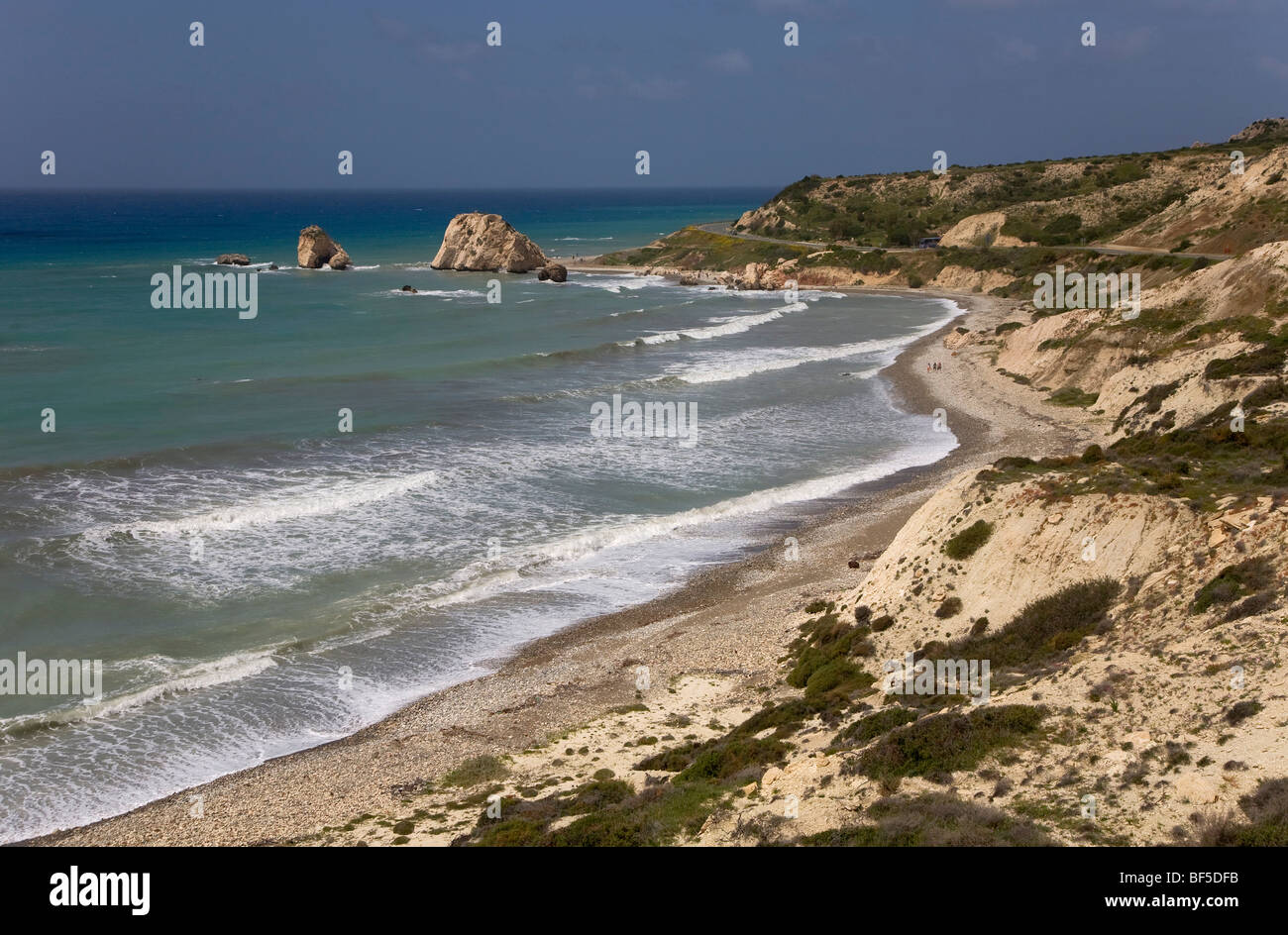 Petra tou Romiou, rocks of Aphrodite, Cyprus, Greece, Europe Stock Photo