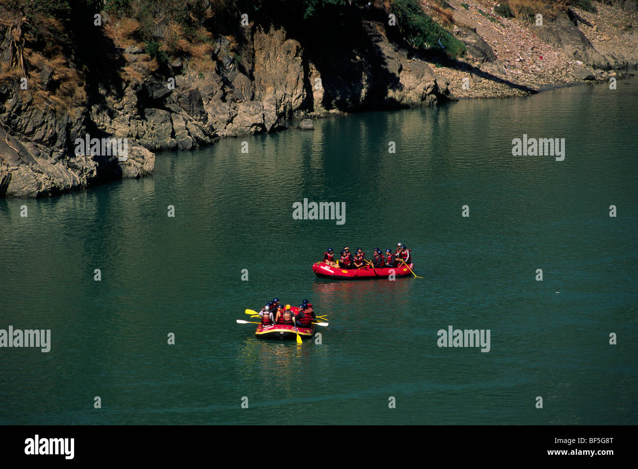 India, Uttarakhand, Rishikesh, Ganges river, rafting Stock Photo