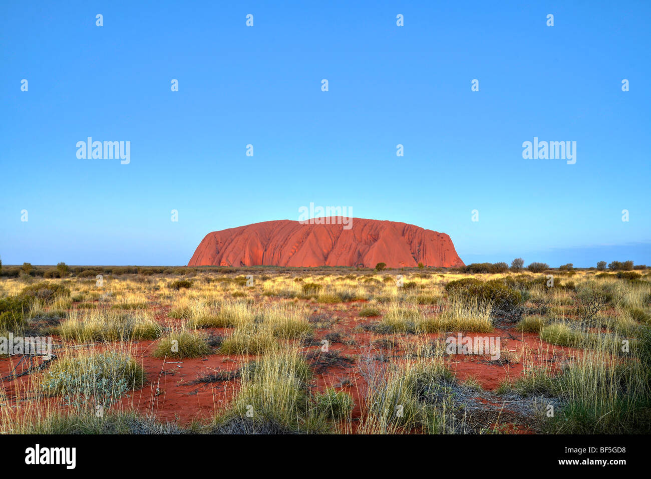 Uluru, Ayers Rock at sunset, Uluru-Kata Tjuta National Park, Northern Territory, Australia Stock Photo
