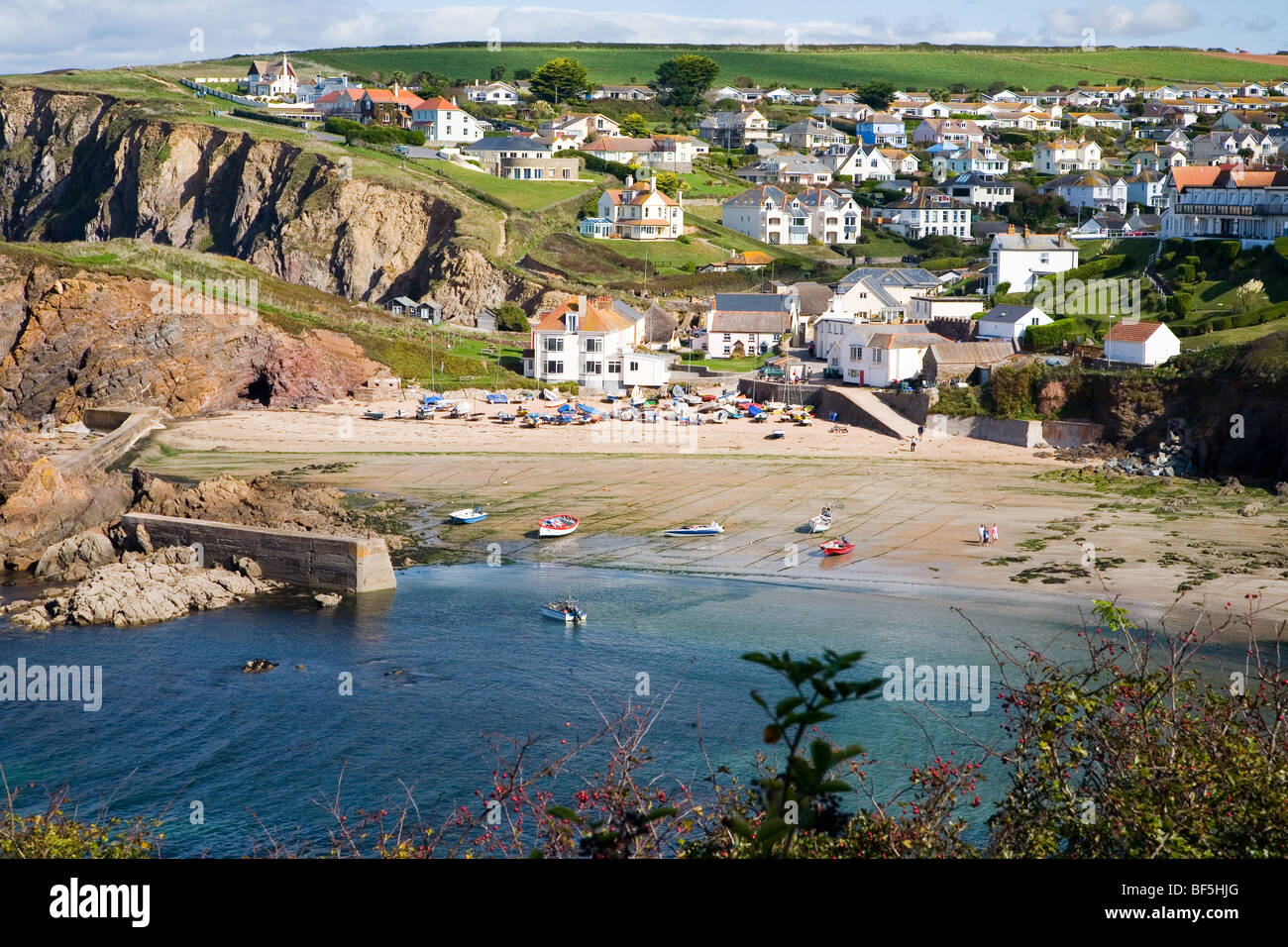 The village of Hope Cove in the South Hams, Devon Stock Photo