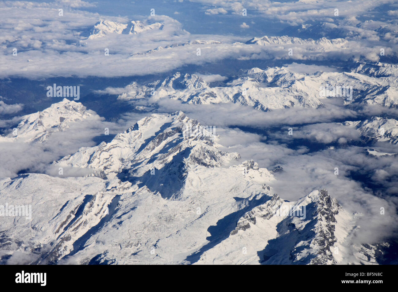 Swiss Alps, aerial picture, Central Switzerland, Switzerland, Europe Stock Photo