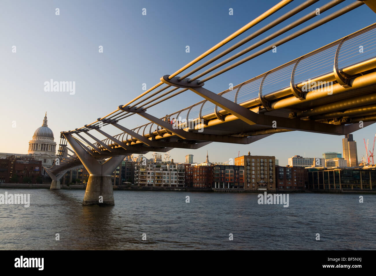 The Millennium Bridge at Sunset Stock Photo - Alamy