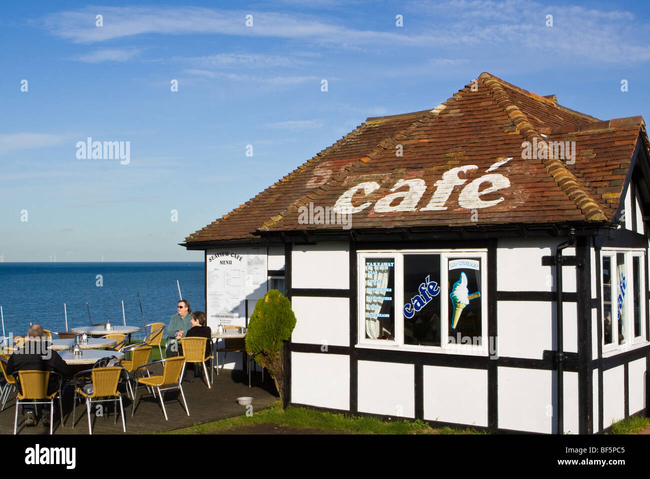 Seaside Cafe in Kent Stock Photo Alamy
