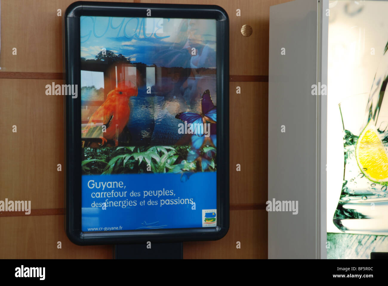 poster from French Guyana in Cayenne 's airport Stock Photo Alamy