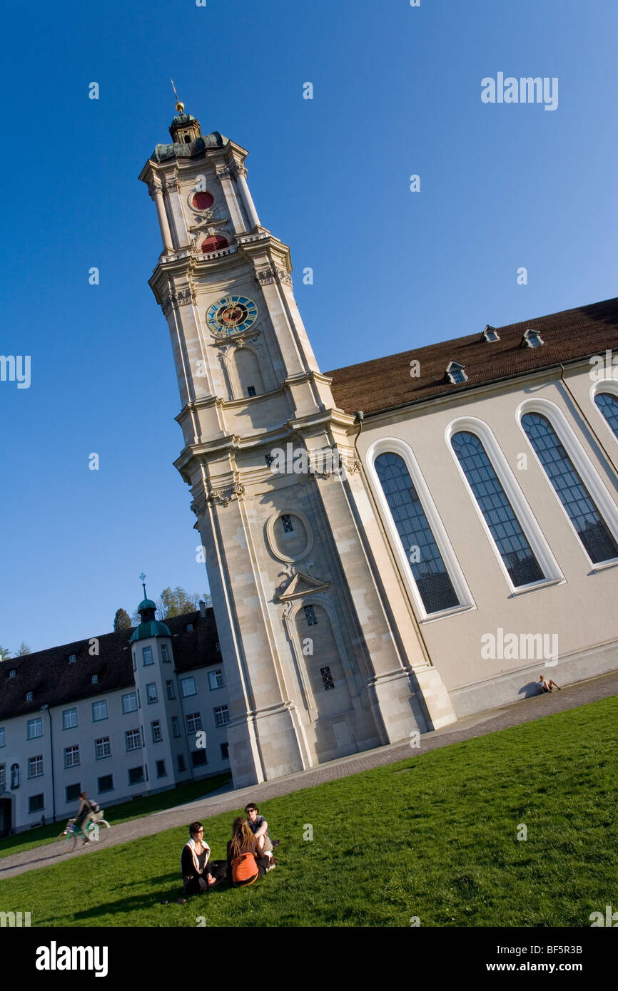 Benedictine Abbey, Cloister, Minster, Cathedral, World Heritage Site,  UNESCO, St. Gallen, Canton St Gallen, Switzerland Stock Photo