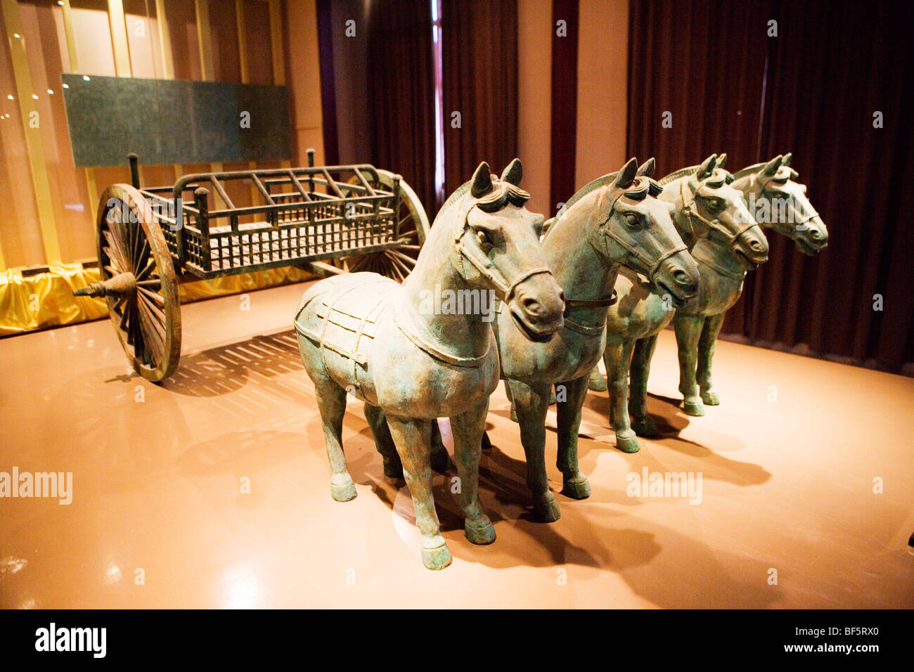 Chinese ancient chariot in The Art Of War Culture City Of China, Huimin County, Binzhou City, Shandong, China Stock Photo