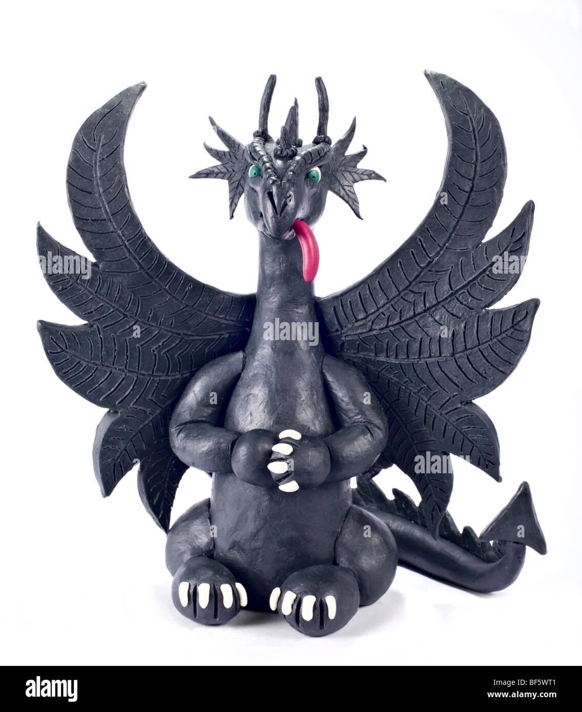 Black plasicine Dragon from the Chinese calendar Stock Photo