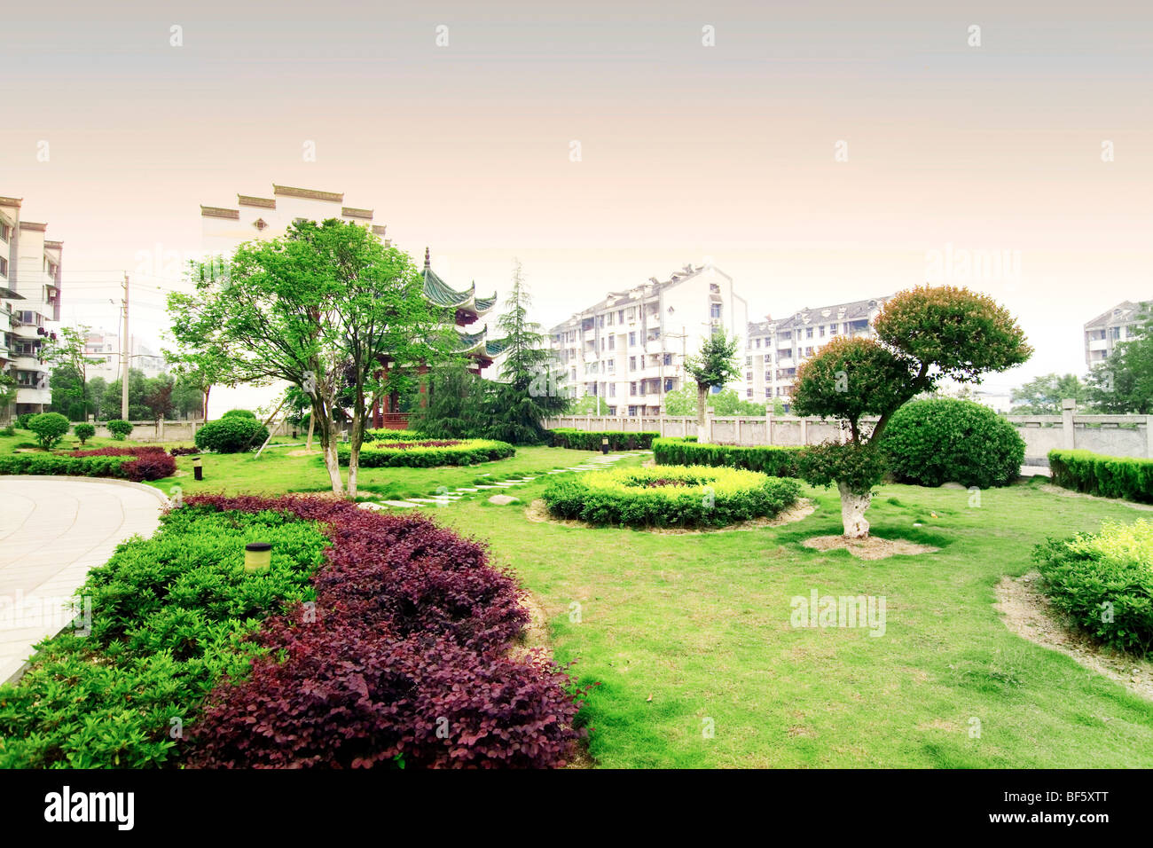 Residential area, Yichang City, Hubei, China Stock Photo