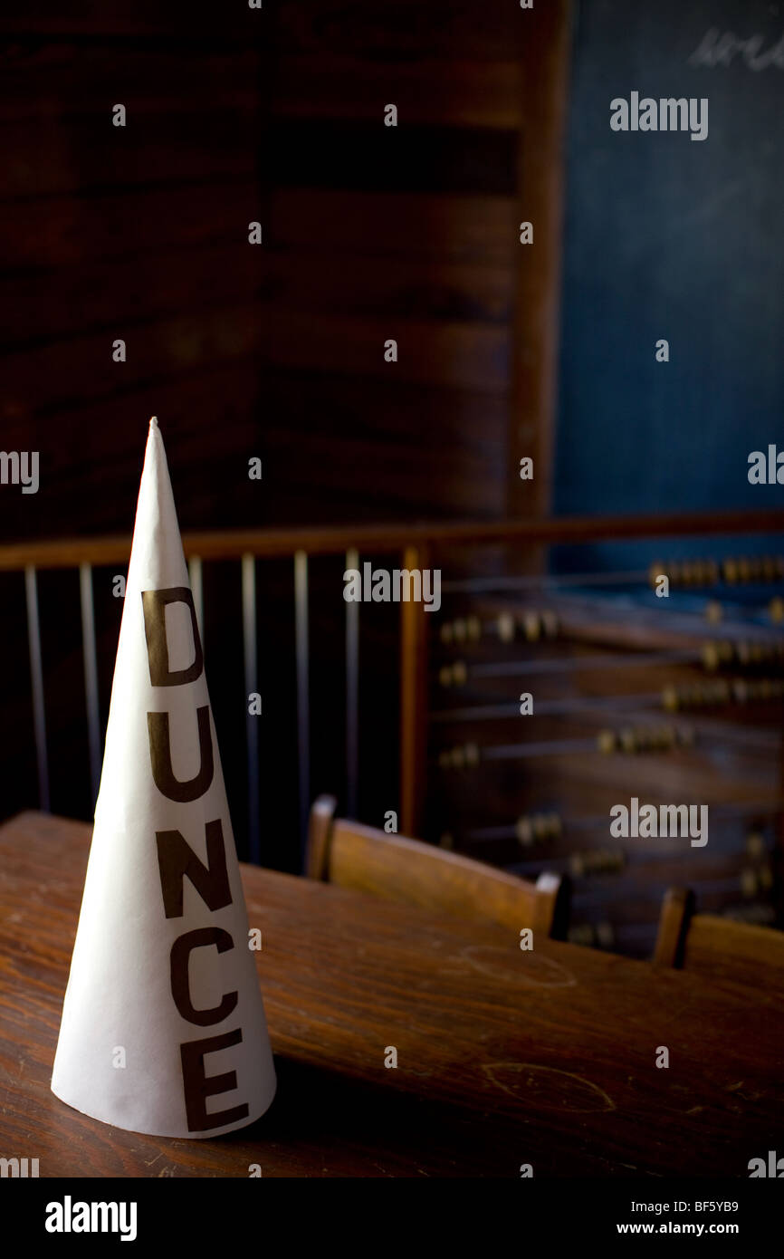 School Dunce Cap Stock Photo Alamy